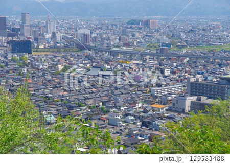 福井市中心部　八幡山展望台からの眺め 129583488