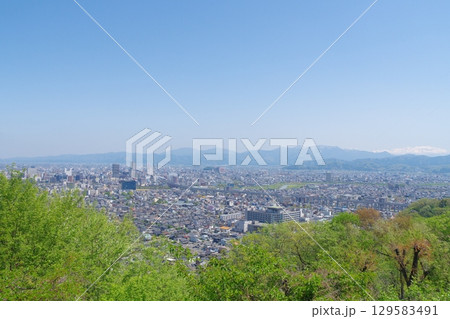 福井市中心部 八幡山展望台からの眺め 福井市中心部 八幡山展望台からの眺め 129583491