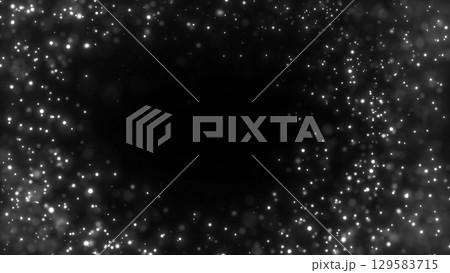 キラキラした光の粒のエフェクトフレーム キラキラした光の粒のエフェクトフレーム 129583715