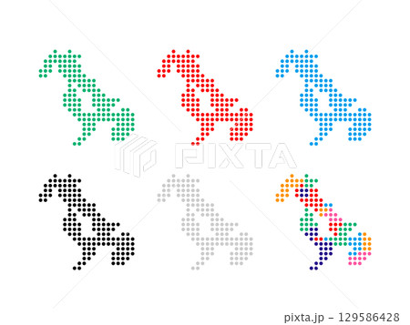 ドット絵の地図_長崎県_丸ドット-02 ドット絵の地図_長崎県_丸ドット-02 129586428