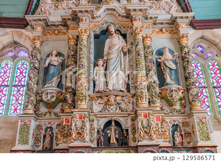Parish close church of Guimiliau, finistere, brittany, france Parish close church of Guimiliau, finistere, brittany, france 129586571