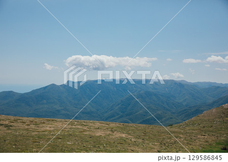 Beautiful scenery on the top of the mountain and sky Beautiful scenery on the top of the mountain and sky 129586845