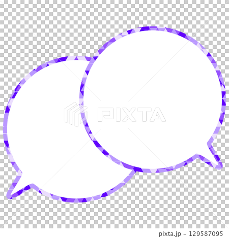 彩色玻璃風格的對話泡泡,三角形圖案,重疊對話 彩色玻璃風格的對話泡泡,三角形圖案,重疊對話 129587095