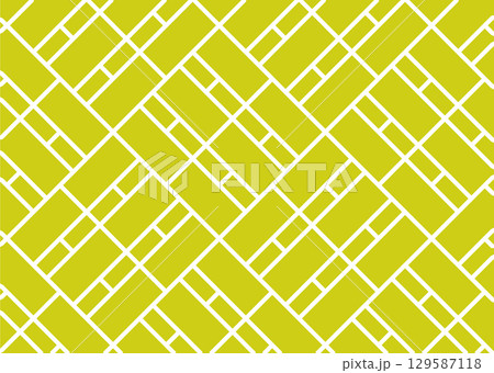 幾何学的なタイル模様 背景 2色 129587118