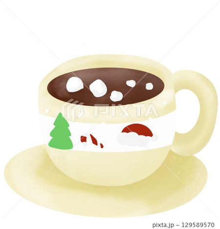 Hot chocolate cocoa cup Christmas  129589570