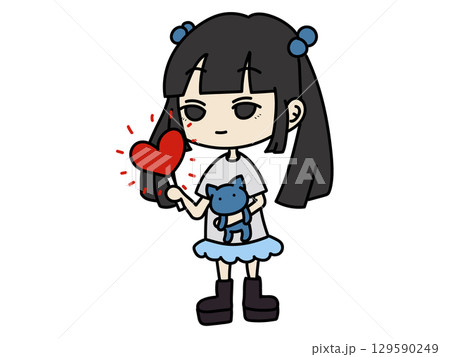 推し活をする地雷系女子 推し活をする地雷系女子 129590249