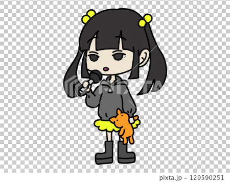 拿著麥克風的地雷女孩 129590251