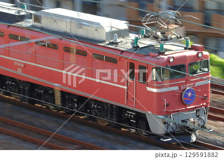 団体列車：寝台特急カシオペア（宇都宮線内：EF81形81号機-お召塗装機牽引） 129591882