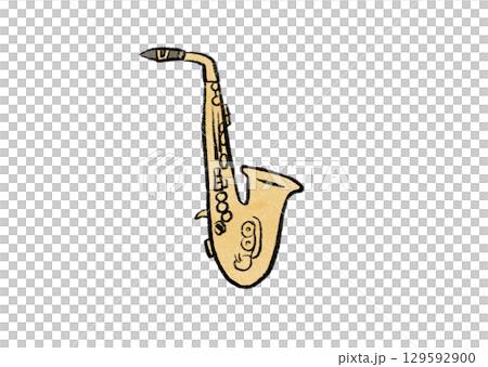 アルトサックスのイラスト 129592900