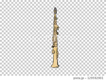ソプラノサックスのイラスト 129592901