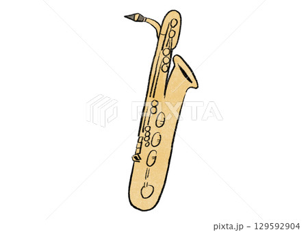 バリトンサックスのイラスト バリトンサックスのイラスト 129592904