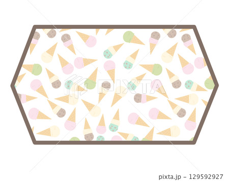 アイスの六角形のフレーム アイスの六角形のフレーム 129592927