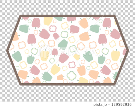 Paprika hexagonal frame 129592936