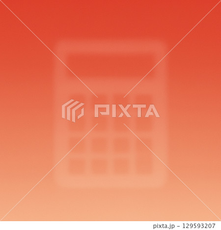 赤色の電卓背景素材 水彩グラデーション 129593207