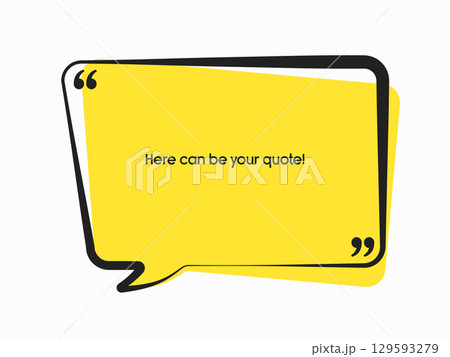 Speech bubble. Space for quote text, frame message 129593279