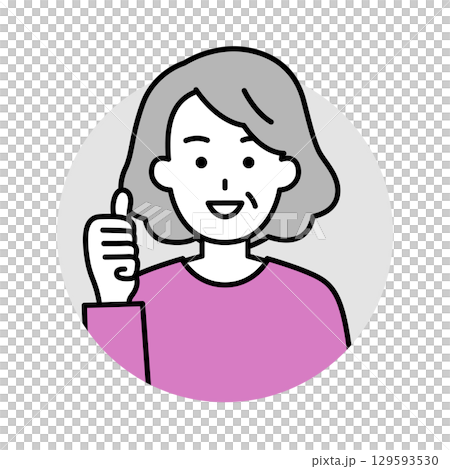 Elderly woman icon (Good) 129593530