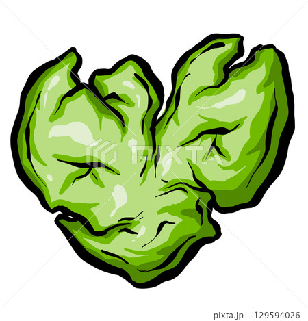 Cartoon Zombie Dead Heart Broken Love Illustration 129594026