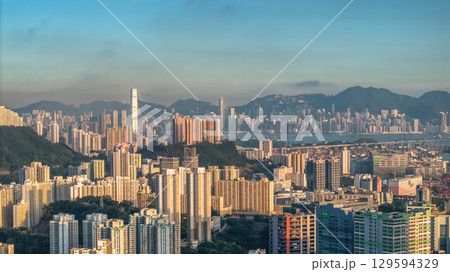 Aug 9 2025 Tsuen Wan and Kwai Tsing bustling urban zones Aug 9 2025 Tsuen Wan and Kwai Tsing bustling urban zones 129594329