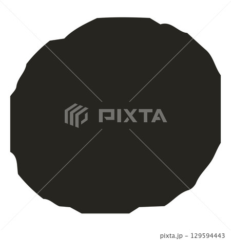 Black round spot, hand drawn with marker or pencil, empty frame, child's drawing. Black round spot, hand drawn with marker or pencil, empty frame, child's drawing. 129594443