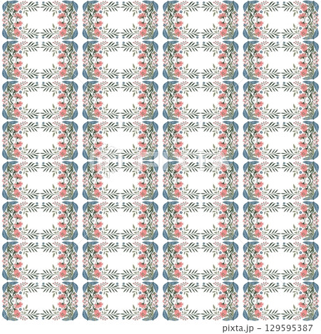 floral background with butterflies 129595387