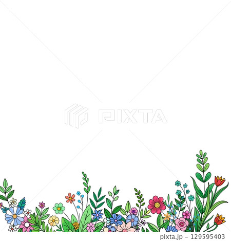 floral background with butterflies 129595403