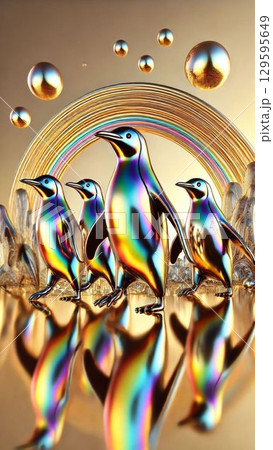 虹色ペンギンの行進 虹色ペンギンの行進 129595649