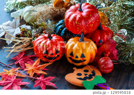 ハロウィンのかぼちゃイメージ 129595818