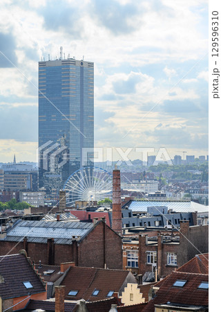 Aerial cityscape view of Brussels, capital of Belgium and seat of the European Union Aerial cityscape view of Brussels, capital of Belgium and seat of the European Union 129596310