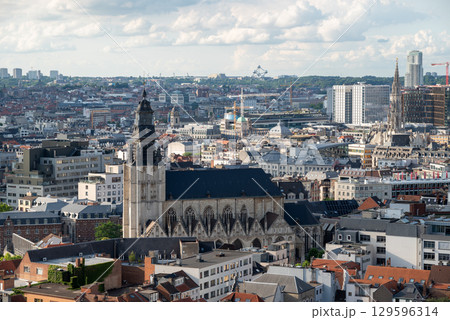 Aerial cityscape view of Brussels, capital of Belgium and seat of the European Union Aerial cityscape view of Brussels, capital of Belgium and seat of the European Union 129596314