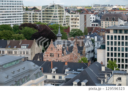 Aerial cityscape view of Brussels, capital of Belgium and seat of the European Union Aerial cityscape view of Brussels, capital of Belgium and seat of the European Union 129596323