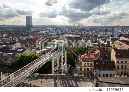 Aerial cityscape view of Brussels, capital of Belgium and seat of the European Union Aerial cityscape view of Brussels, capital of Belgium and seat of the European Union 129596324
