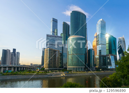 Moscow International Business Center, view from Taras Shevchenko embankment 129596890