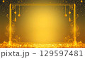 金色のフレーム素材 129597481