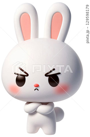 3D Rabbit Cartoon, Rabbit Cartoon, Cute Little Rabbit 129598179