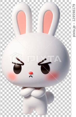 3D Rabbit Cartoon, Rabbit Cartoon, Cute Little Rabbit 129598179