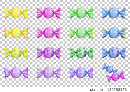 Hand-drawn colorful candy Hand-drawn colorful candy 129598378