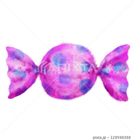 手描きのカラフルなアメ　キャンディ 129598388