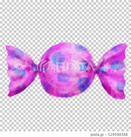 手描きのカラフルなアメ　キャンディ 129598388