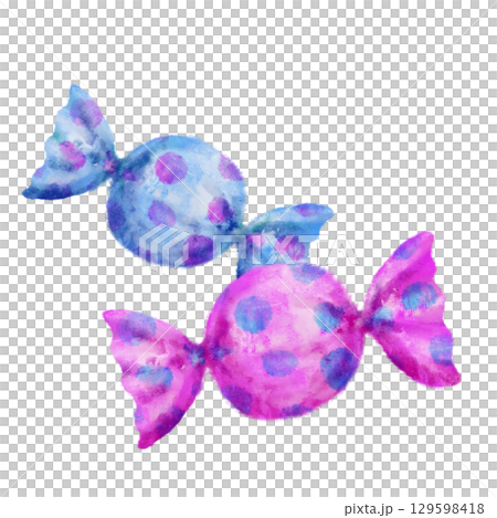 Hand-drawn cute candy 129598418