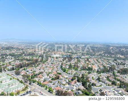 Aerial view of Del Mar Neighborhood, San Diego County Aerial view of Del Mar Neighborhood, San Diego County 129598800