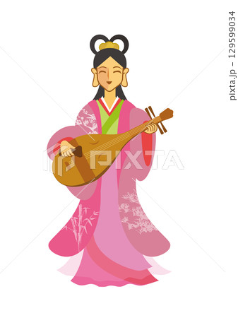 七福神の弁財天のベクターイラスト 129599034