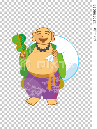 七福神の布袋尊のベクターイラスト 129599036