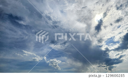 Sky landscape with clouds and sunlight 129600285