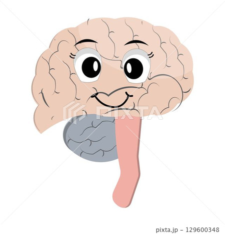 Vector illustration of cute cartoon brain mascot in various fun and expressive poses. Expressive Brain Illustration Vector illustration of cute cartoon brain mascot in various fun and expressive poses. Expressive Brain Illustration 129600348