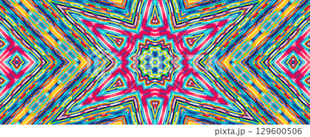 Bright multicolored stripy background, abstract colorful pattern 129600506