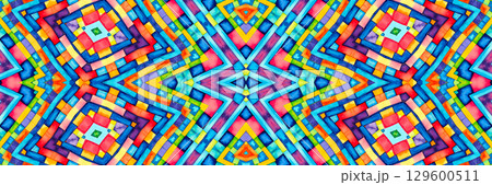 Bright abstract colorful kaleidoscopic pattern Bright abstract colorful kaleidoscopic pattern 129600511
