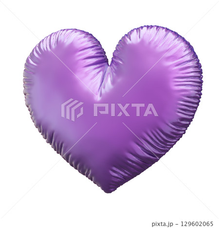 Purple and Translucent Abstract Heart Shape on a White Background Purple and Translucent Abstract Heart Shape on a White Background 129602065