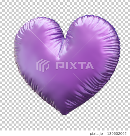 Purple and Translucent Abstract Heart Shape on a White Background Purple and Translucent Abstract Heart Shape on a White Background 129602065