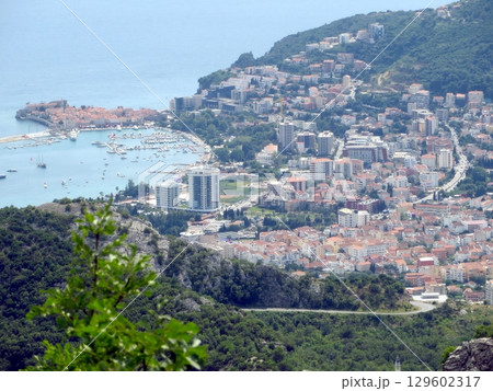 Admiring the Breathtaking Budva Riviera From a Scenic Viewpoint in Montenegro 129602317