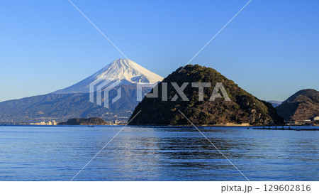 三津浜から望む駿河湾と富士山 三津浜から望む駿河湾と富士山 129602816
